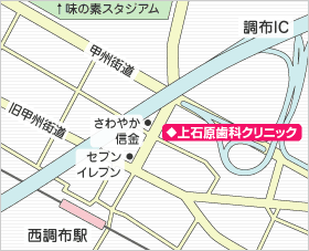 上石原歯科医院への地図